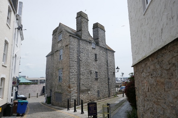De oude havenbuurt van Plymouth